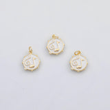 18K Gold PVD Musical note charm s Gold Charms - Tarnish Resistant