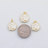 18K Gold PVD Musical note charm s Gold Charms - Tarnish Resistant