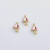 18K Gold PVD Umbrella charm s Gold Charms - Tarnish Resistant