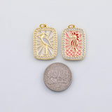 18K Gold PVD Bird charm s Gold Charms - Tarnish Resistant
