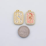 18K Gold PVD Bird charm s Gold Charms - Tarnish Resistant