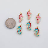 18K Gold PVD Seahorse charm s Gold Charms - Tarnish Resistant