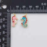 18K Gold PVD Seahorse charm s Gold Charms - Tarnish Resistant
