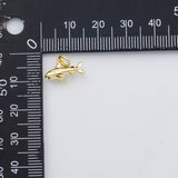18K Gold PVD Shark fish charm 7x14mm s Charms - Tarnish Resistant