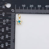 18K Gold PVD Star turquoise charm s Charms - Tarnish Resistant