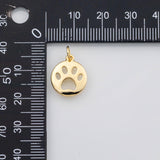 18K Gold PVD Paws charm dog paw pet charm charm s Charms - Tarnish Resistant