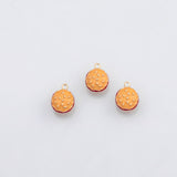 18K Gold PVD 3D hamburger charm - Tarnish Resistant