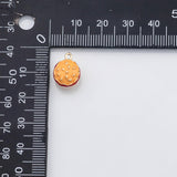 18K Gold PVD 3D hamburger charm - Tarnish Resistant