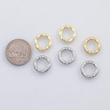 18K Gold PVD Carabiner push clasp 13mm s Charms - Tarnish Resistant