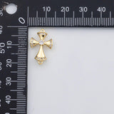 18K Gold PVD Cross charm s Charms - Tarnish Resistant