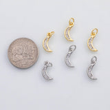 18K Gold PVD Moon charm s Charms - Tarnish Resistant