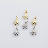 18K Gold PVD Starfish star fish charm s Charms - Tarnish Resistant