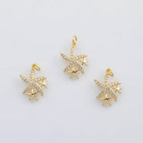18K Gold pvd Starfish star fish charm s Charms - Tarnish Resistant