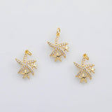18K Gold PVD Starfish star fish charm s Charms - Tarnish Resistant