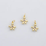 18K Gold PVD Flower charm s Charms - Tarnish Resistant