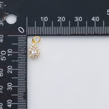 18K Gold PVD Halo Teardrop charm s Charms - Tarnish Resistant
