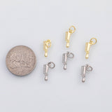 18K Gold PVD Hairbrush comb charm s Charms - Tarnish Resistant