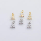 18K Gold pvd Star bow charm s Charms - Tarnish Resistant
