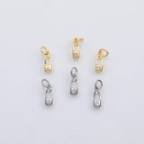18K Gold pvd Paperclip charm s Charms - Tarnish Resistant