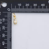 18K Gold PVD Paperclip charm s Charms - Tarnish Resistant