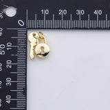 18K Gold PVD Key lock charm s Charms - Tarnish Resistant