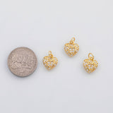 18K Gold PVD Heart charm s Charms - Tarnish Resistant