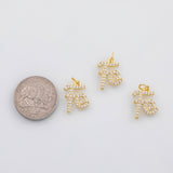 18K Gold PVD FE charm Fe charm s Charms - Tarnish Resistant