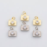 18K Gold PVD Camera charm charm s Charms - Tarnish Resistant
