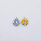 18K Gold pvd Moon space Charms s White Gold Charms - Tarnish Resistant