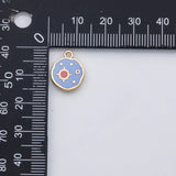 18K Gold PVD Moon space Charms s White Gold Charms - Tarnish Resistant