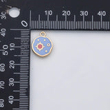 18K Gold PVD Moon space Charms s White Gold Charms - Tarnish Resistant