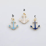 18K Gold PVD Ship's anchor charm koi gold Ship's anchor charm 22K s Charms - Tarnish Resistant
