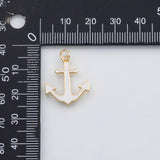 18K Gold PVD Ship's anchor charm koi gold Ship's anchor charm 22K s Charms - Tarnish Resistant