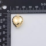 18K Gold PVD Heart charm koi gold Heart charm 22K s Charms - Tarnish Resistant