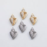 18K Gold PVD Conch charm 22k s Gold Charms - Tarnish Resistant