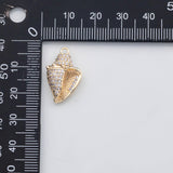 18K Gold PVD Conch charm 22k s Gold Charms - Tarnish Resistant