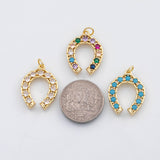 18K Gold PVD Horseshoe horse shoe charm s Charms - Tarnish Resistant