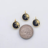 18K Gold PVD charms selection sun moon sunburst celestial planet saturn charms cubic zirconia - Tarnish Resistant
