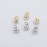 18K Gold PVD Flower charm s Charms - Tarnish Resistant