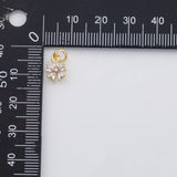18K Gold PVD Flower charm s Charms - Tarnish Resistant