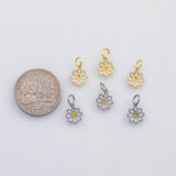 18K Gold PVD Flower daisy charm s Charms - Tarnish Resistant