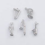 18K Gold PVD Musical instruments trumpet harp clarinet trombone saxophone sax charm s Charms - Tarnish Resistant