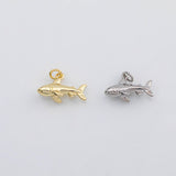 18K Gold PVD Shark fish charm s Charms - Tarnish Resistant