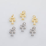 18K Gold PVD Scale of justice Libra charm s Charms - Tarnish Resistant