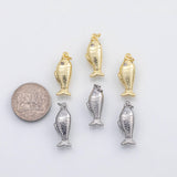 18K Gold PVD Fish charm s Charms - Tarnish Resistant