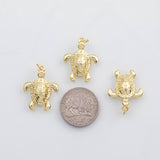 18K Gold PVD Sea turtle ocean beach summer charm s Charms - Tarnish Resistant