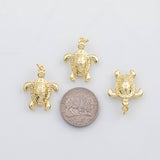 18K Gold PVD Sea turtle ocean beach summer charm s Charms - Tarnish Resistant