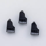 18K Gold PVD 3D Gr piano musical instrument enamel charm s Charms - Tarnish Resistant