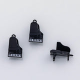 18K Gold PVD 3D Gr piano musical instrument enamel charm s Charms - Tarnish Resistant