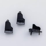 18K Gold PVD 3D Gr piano musical instrument enamel charm s Charms - Tarnish Resistant